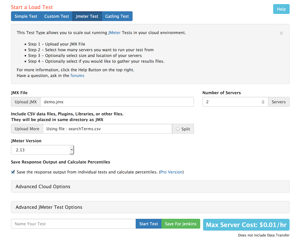 Configure JMeter Plan