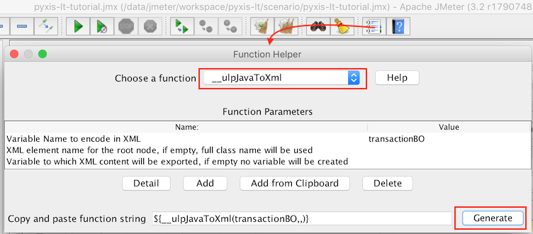 Function Helper for __ulpJavaToXml