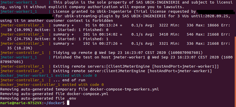 Distributed performance test on streaming infrastructure