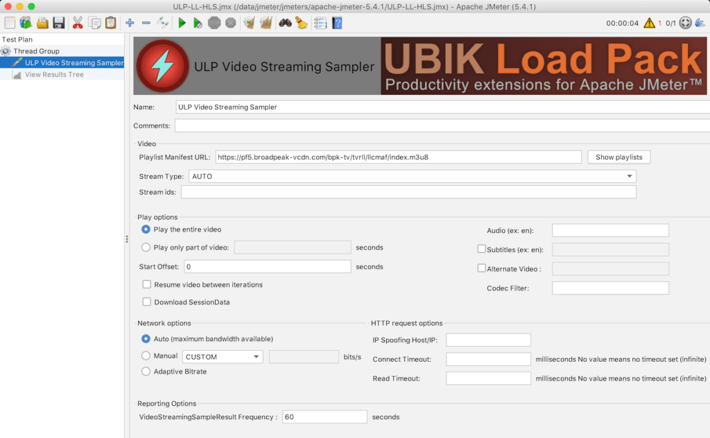 Video Sampler with Low Latency Http Live Streaming URL