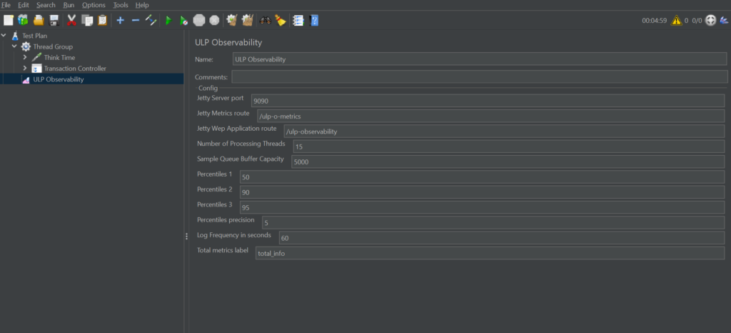 ULP Observability in test plan